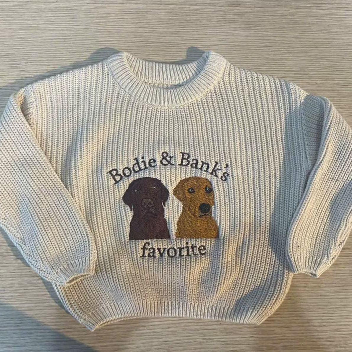 Custom Embroidered Baby Knit Sweater Secondary image