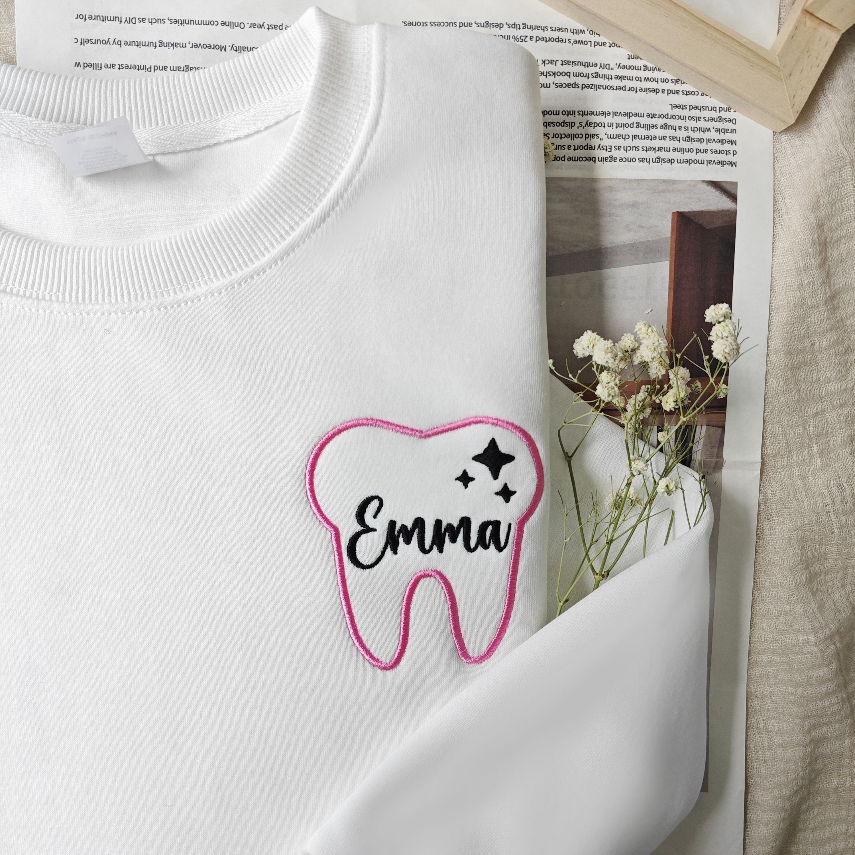 Custom embroidered dentist sweatshirts Secondary image