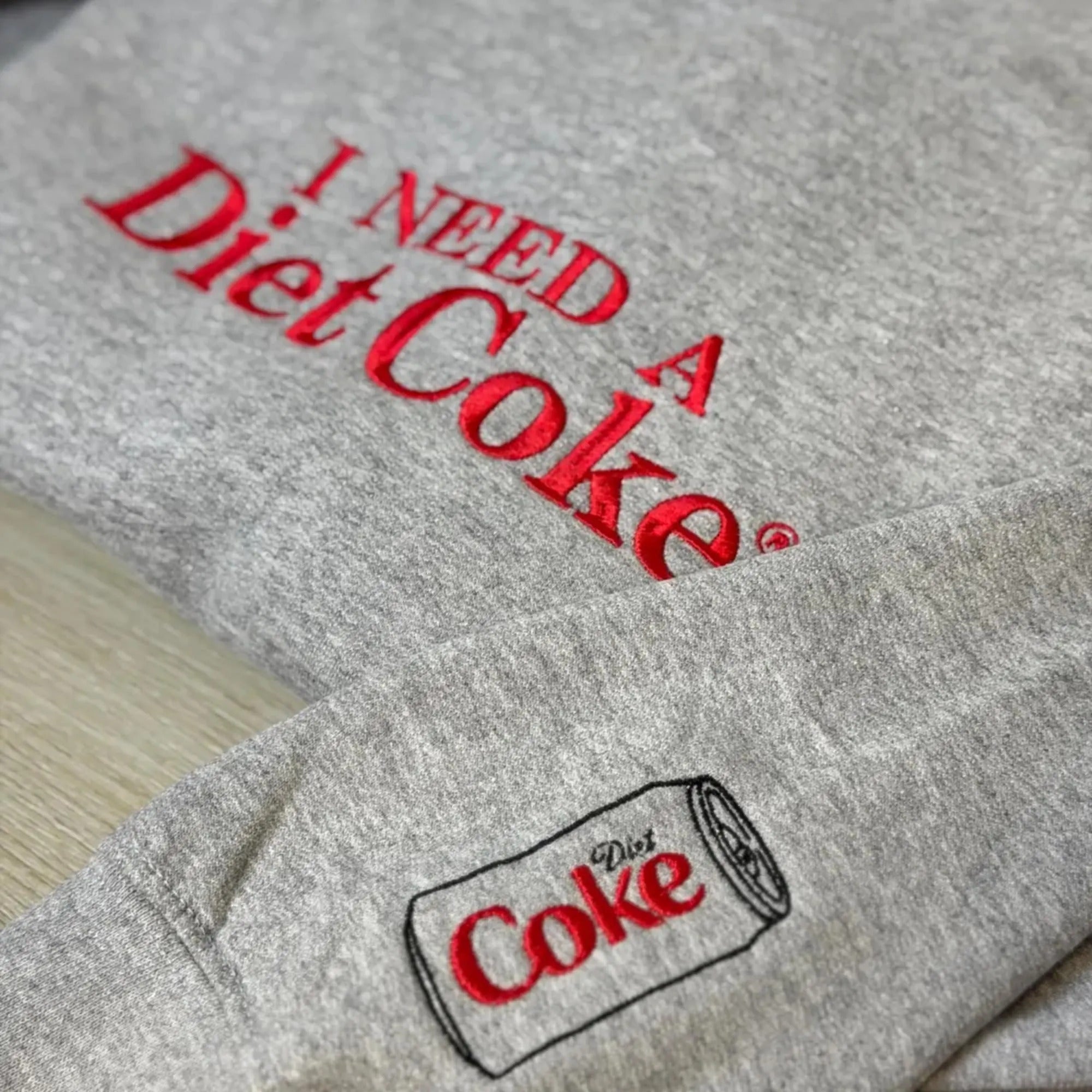 I Need A Diet Coke Embroidered Sweatshirt, Mama Gift Main image