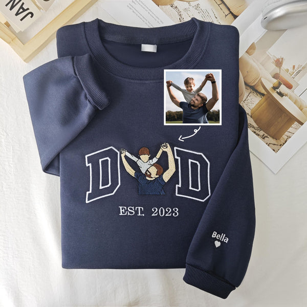 Custom Dad Embroidered Sweatshirt