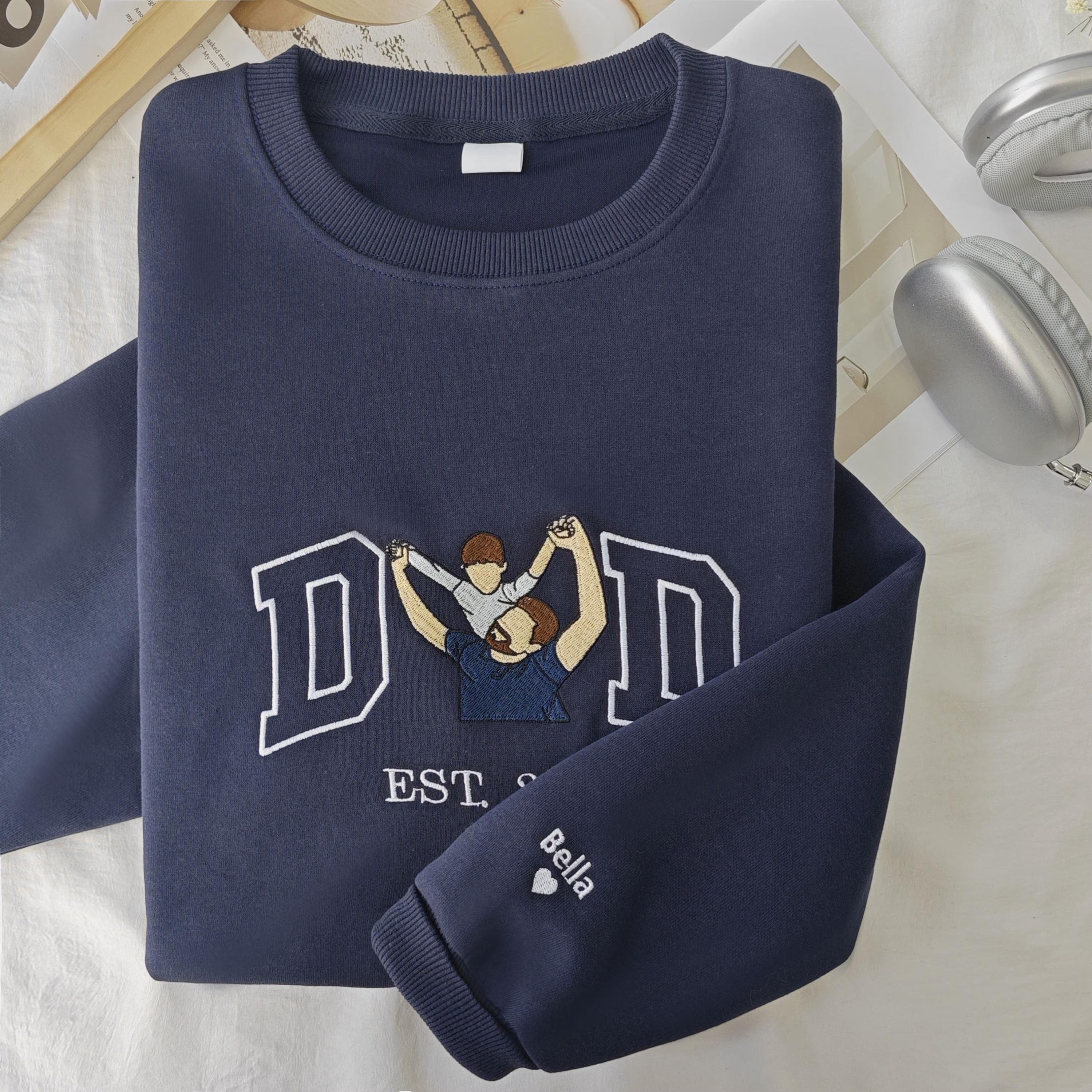 Custom Dad Embroidered Sweatshirt
