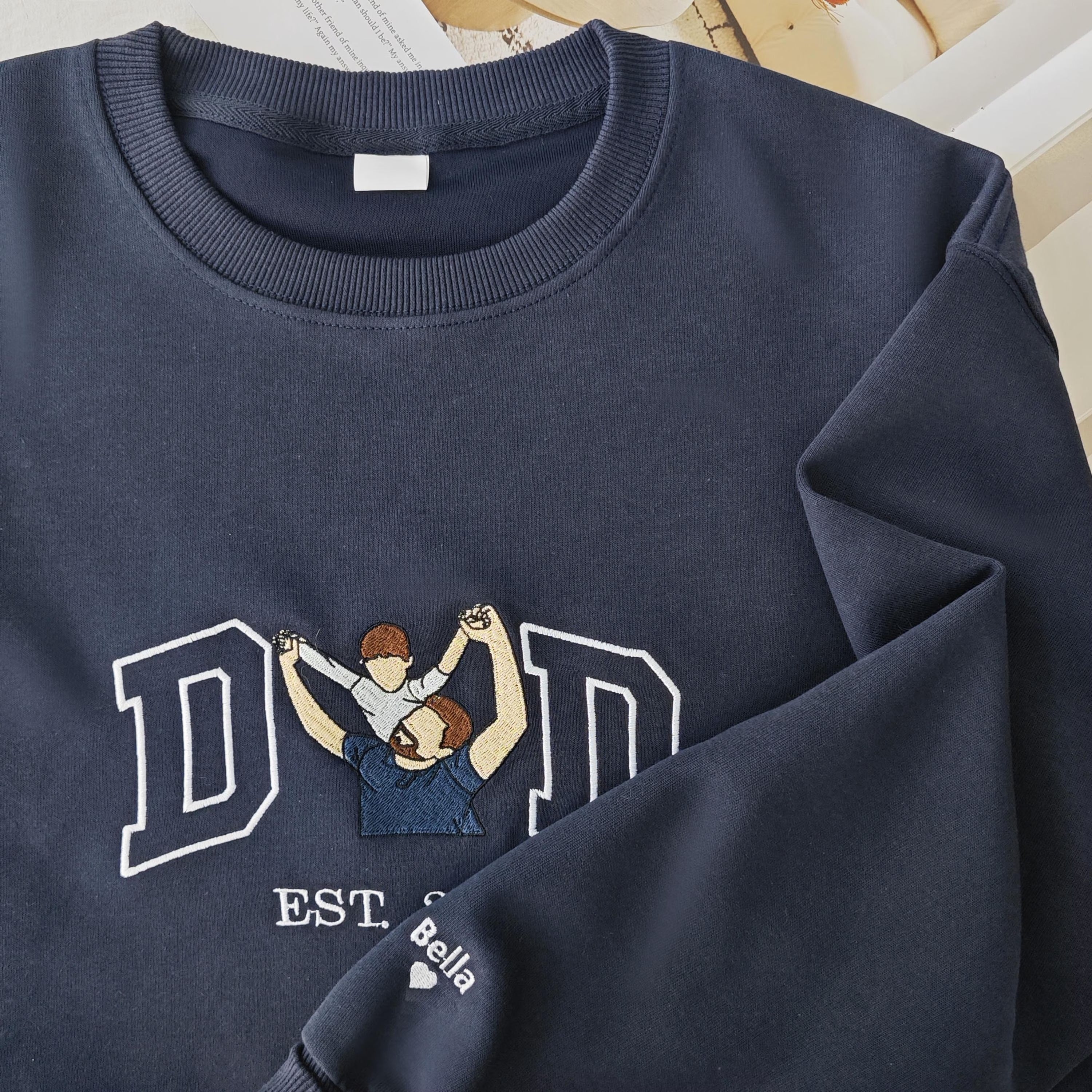 Custom Dad Embroidered Sweatshirt