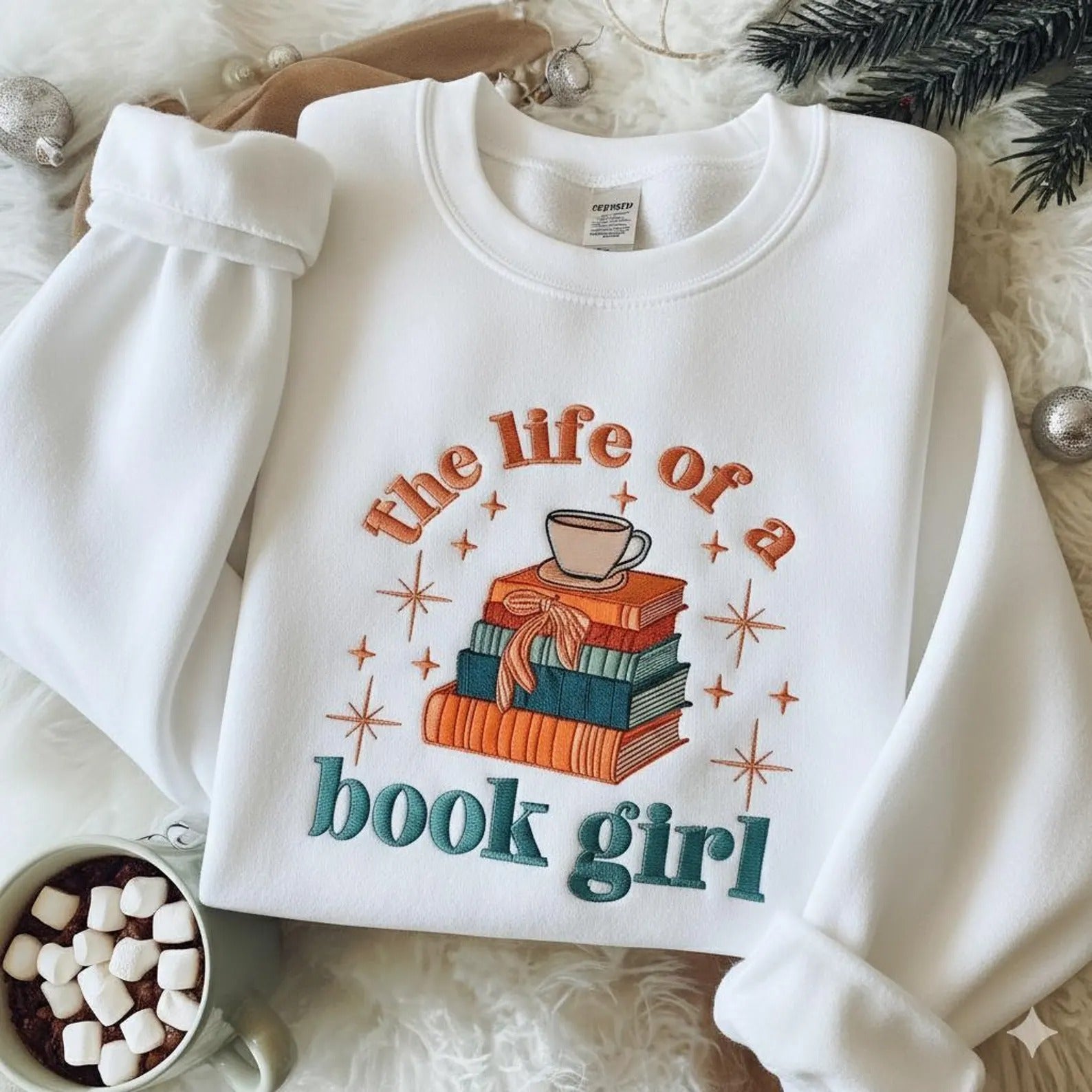 The Life of a Book Girl Embroidered Sweatshirt Secondary image
