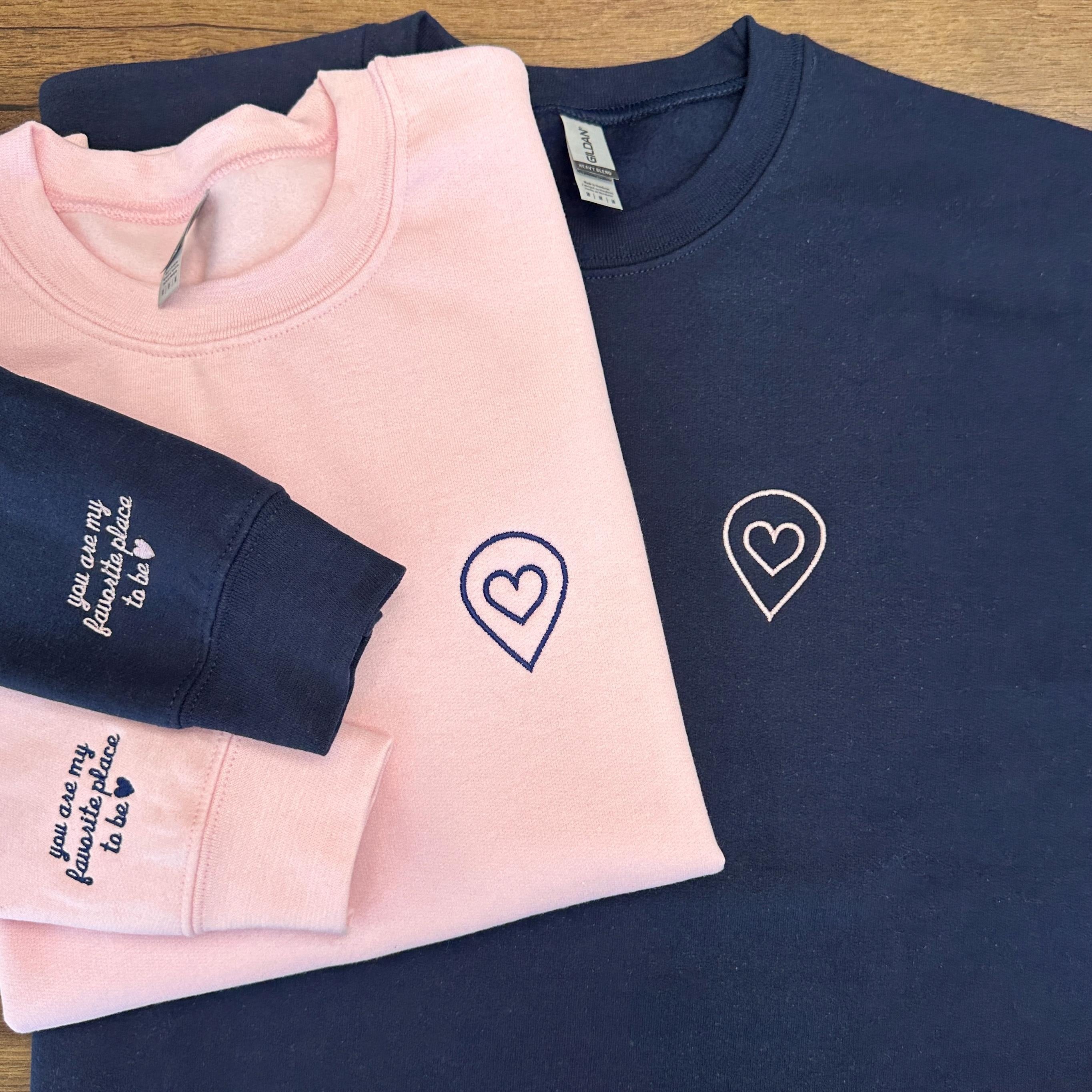 Personalized Location with Heart Sweatshirt-Gift For Custom