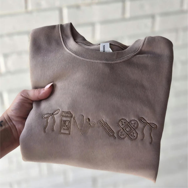 Custom Embroidered Nurse sweatshirt