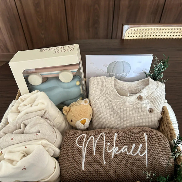 Personalized Knit Baby Blanket, Custom Baby Blanket