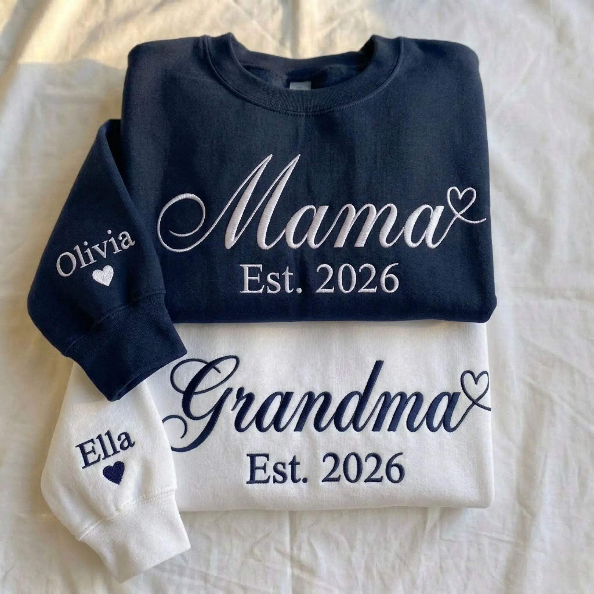 Custom Embroidered Mama Grandma Sweatshirt & Hoodie Secondary image