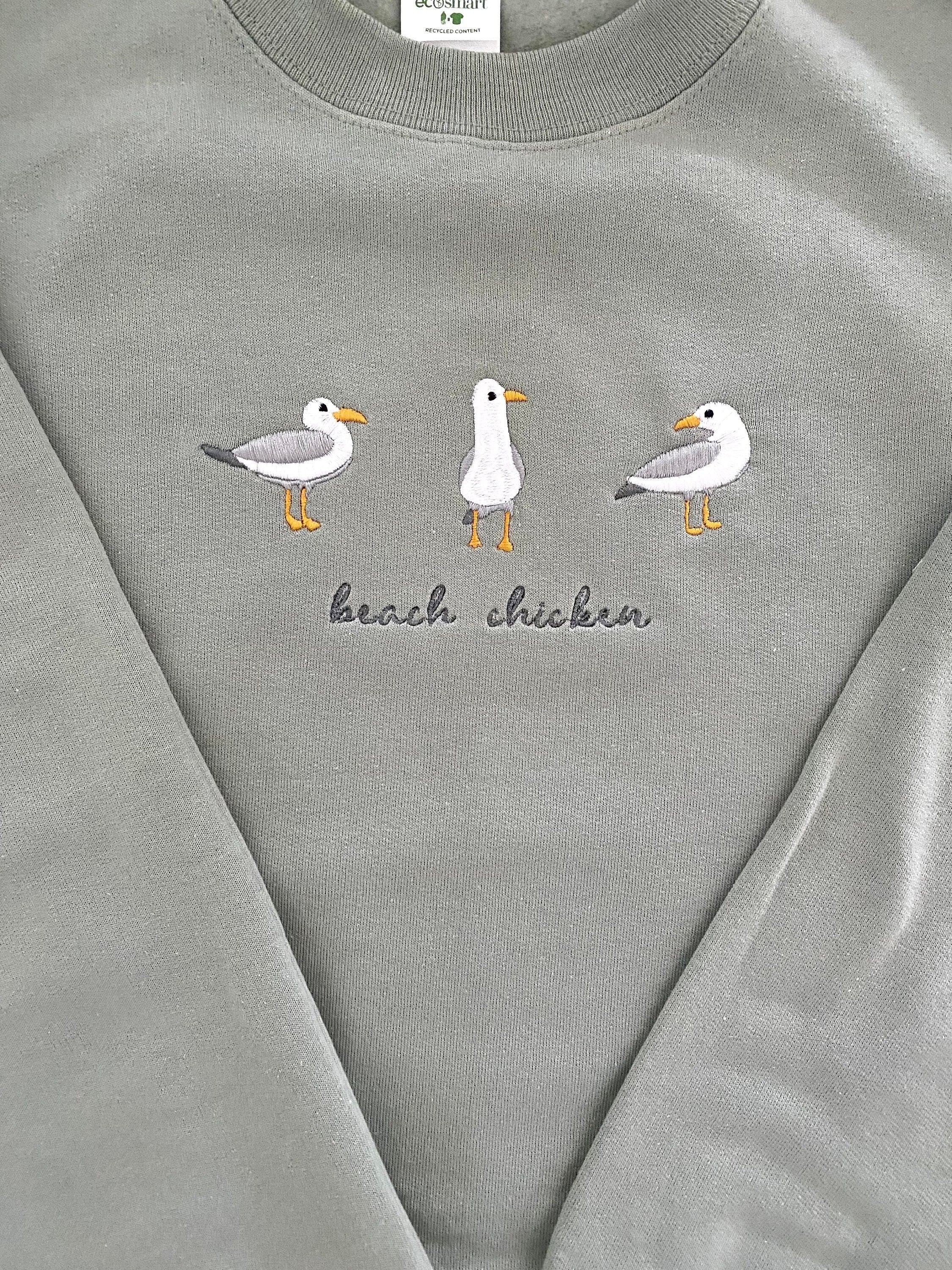 Beach Chicken (Seagull) Embroidered Sweatshirt-Gift For Custom Main image