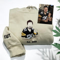 Custom Embroidered Portrait Hoodie, Personalized Family Photo Gift