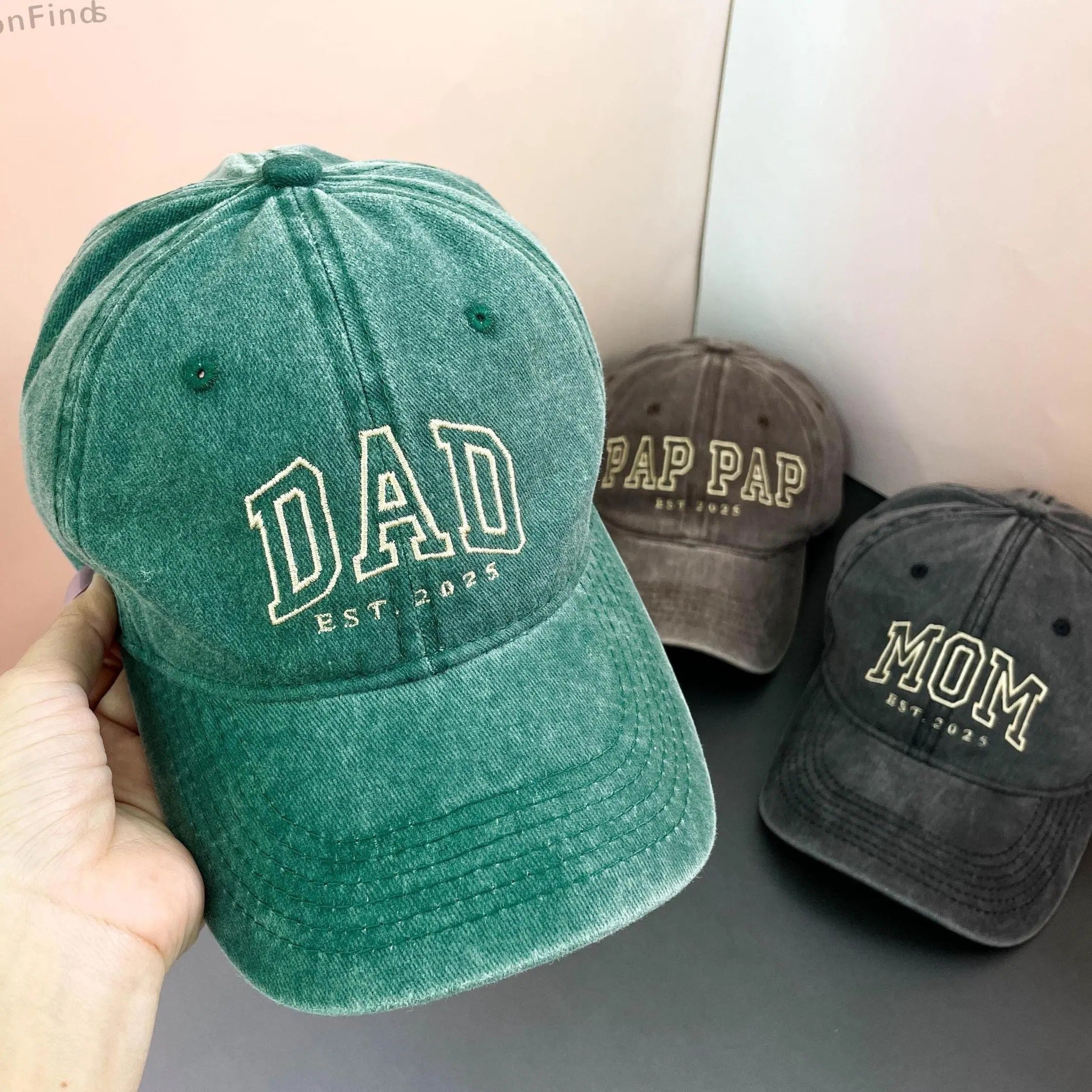Custom Embroidered MOM DAD EST 2026 Baby Secondary image