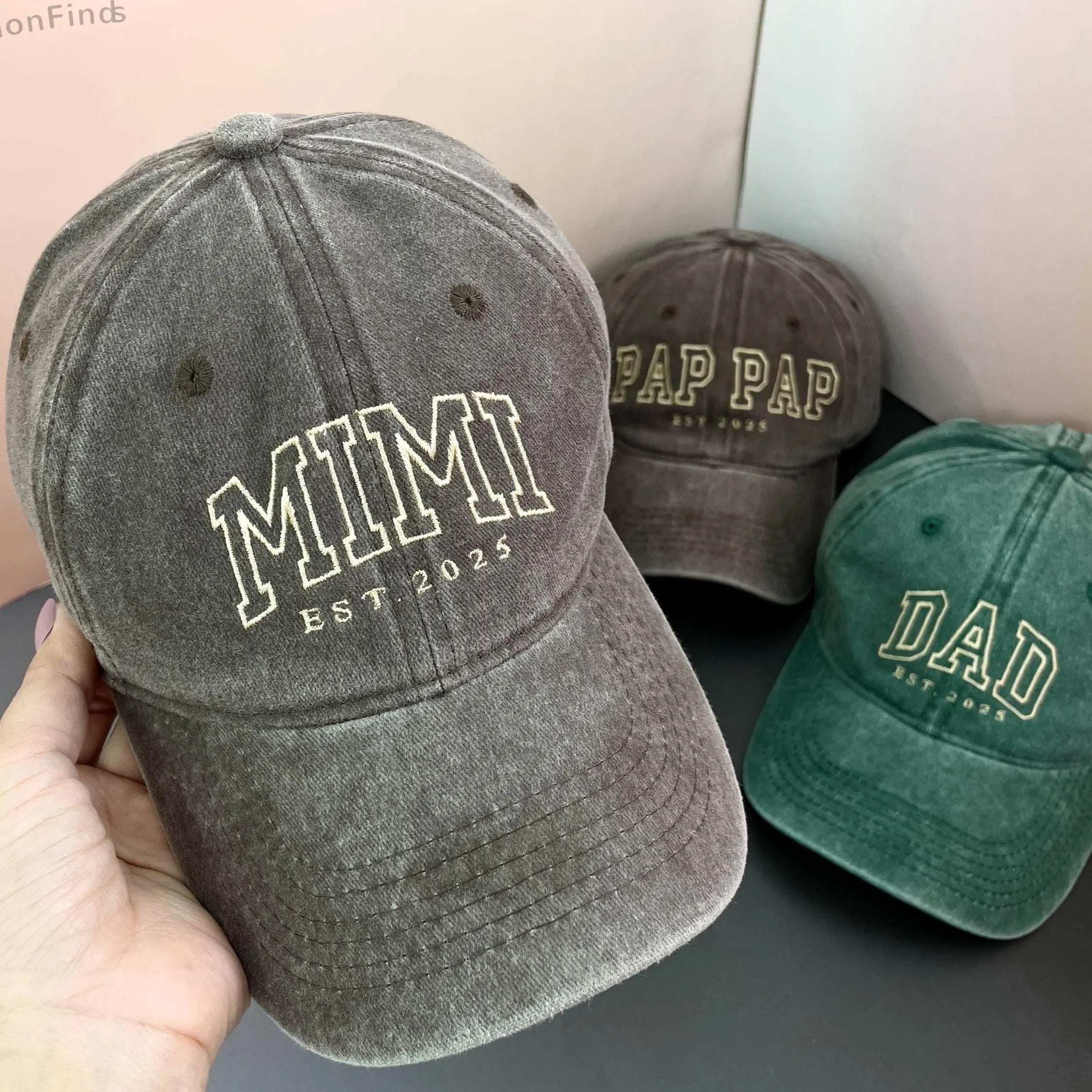 Custom Embroidered MOM DAD EST 2026 Baby