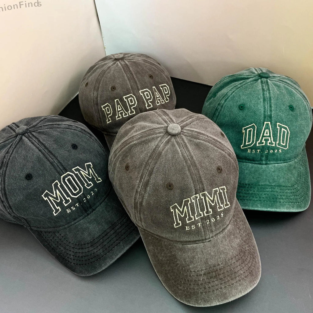 Custom Embroidered MOM DAD EST 2026 Baby
