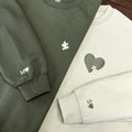 Custom Embroidered Heart and Puzzle Piece Sweatshirt-Gift For Custom