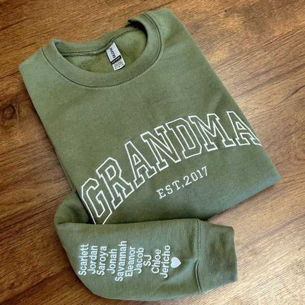 Personalized Mom Or Grandma Sweatshirt-Gift For Custom