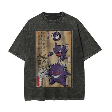 Ukiyoe Haunter Pokemon Anime Vintage Tee | Pokemon