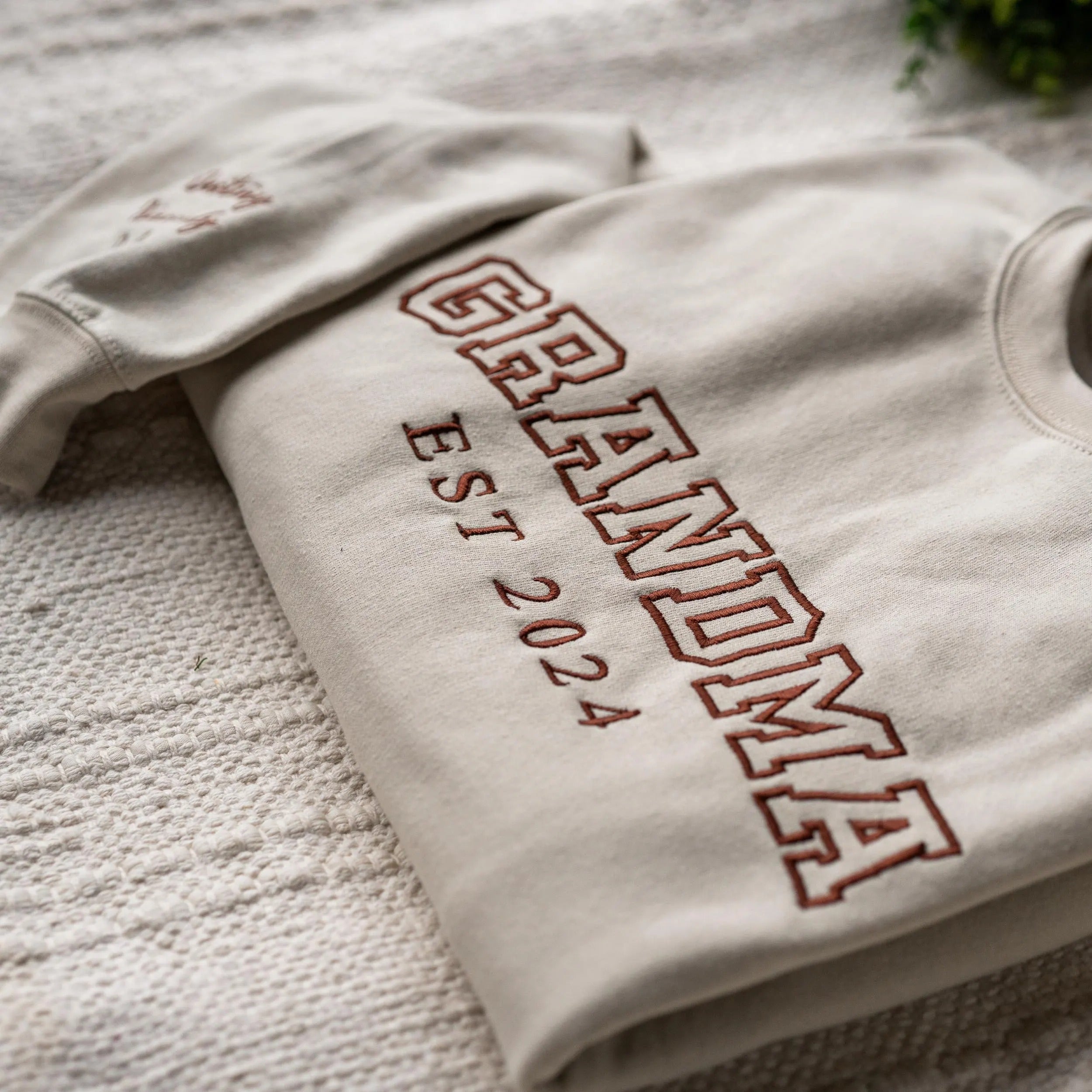 Custom Sleeve Names Crewneck for Mother's Day