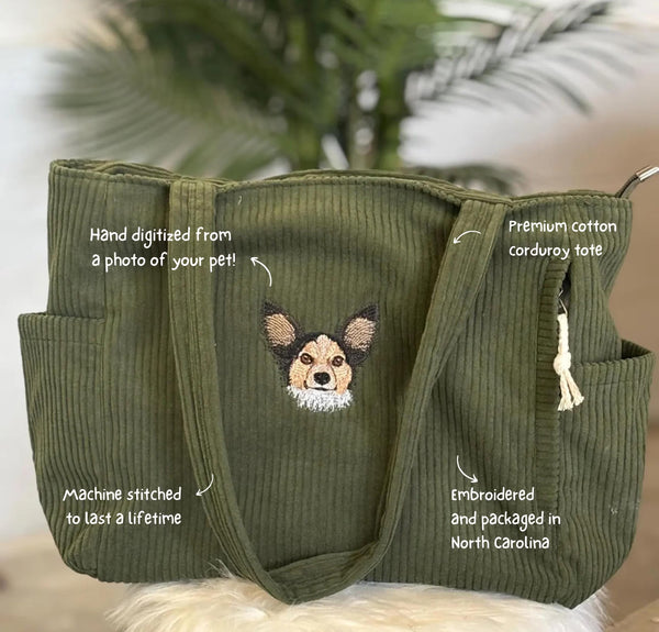 Custom Pet Portrait Tote Bag