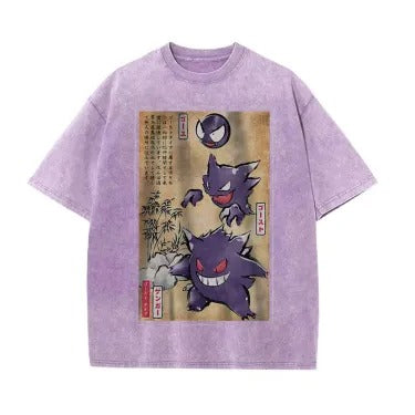 Ukiyoe Haunter Pokemon Anime Vintage Tee | Pokemon