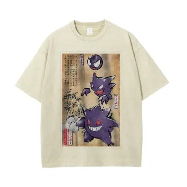 Ukiyoe Haunter Pokemon Anime Vintage Tee | Pokemon