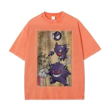 Ukiyoe Haunter Pokemon Anime Vintage Tee | Pokemon