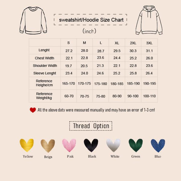 Custom Family Portrait Embroidered Sweatshirt