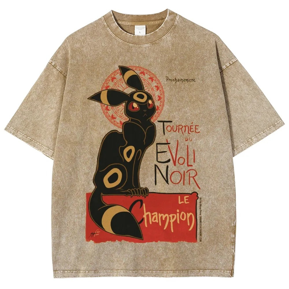 Unisex Vintage Washed Tee Pokemon