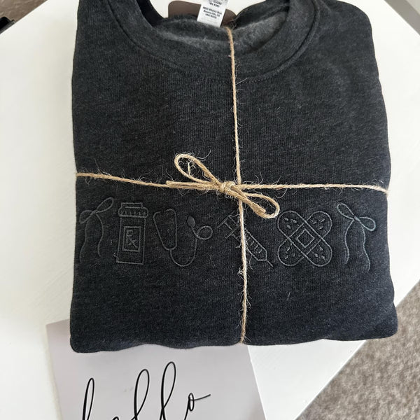 Custom Embroidered Nurse sweatshirt
