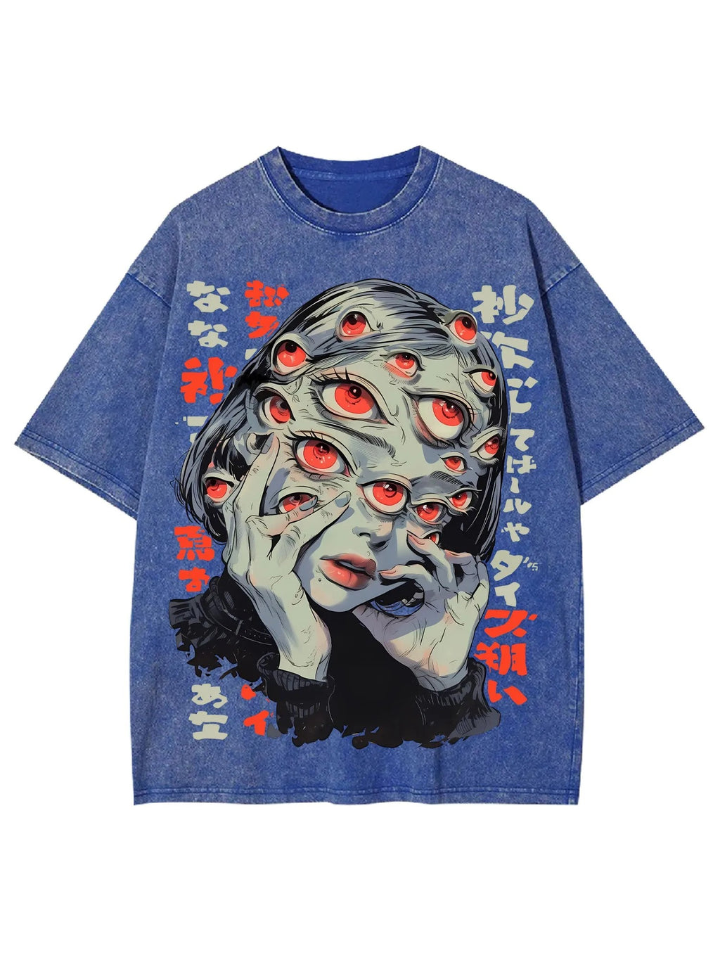 Thousand Staring Eyes Washed Graphic T-Shirt