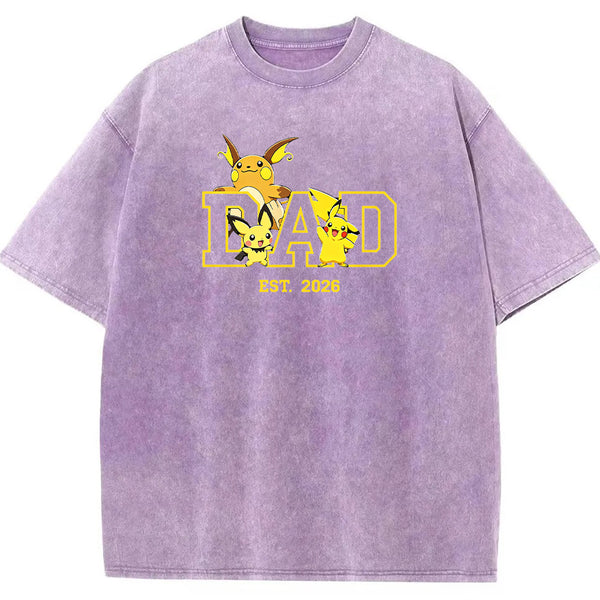 PokaDaD Vintage Washed Print T-shirt