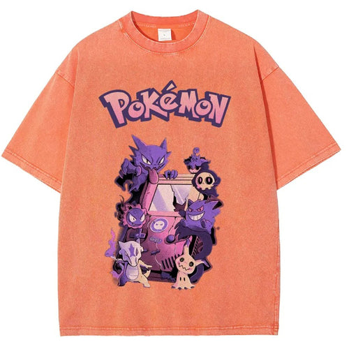 Unisex Vintage Washed T-Shirt | Ghost Type Pokémon Retro Graphic Tee