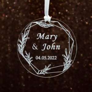 clear Transparent acrylic favor tag with string to hang from custgiftcom