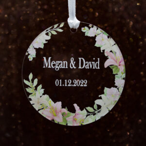 clear Transparent acrylic favor tag with string to hang from custgift.com